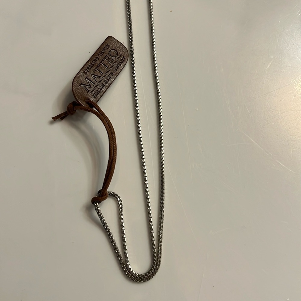 MATTEO Men’s Sterling Silver Stamped 925 Chain Approx 28 inches